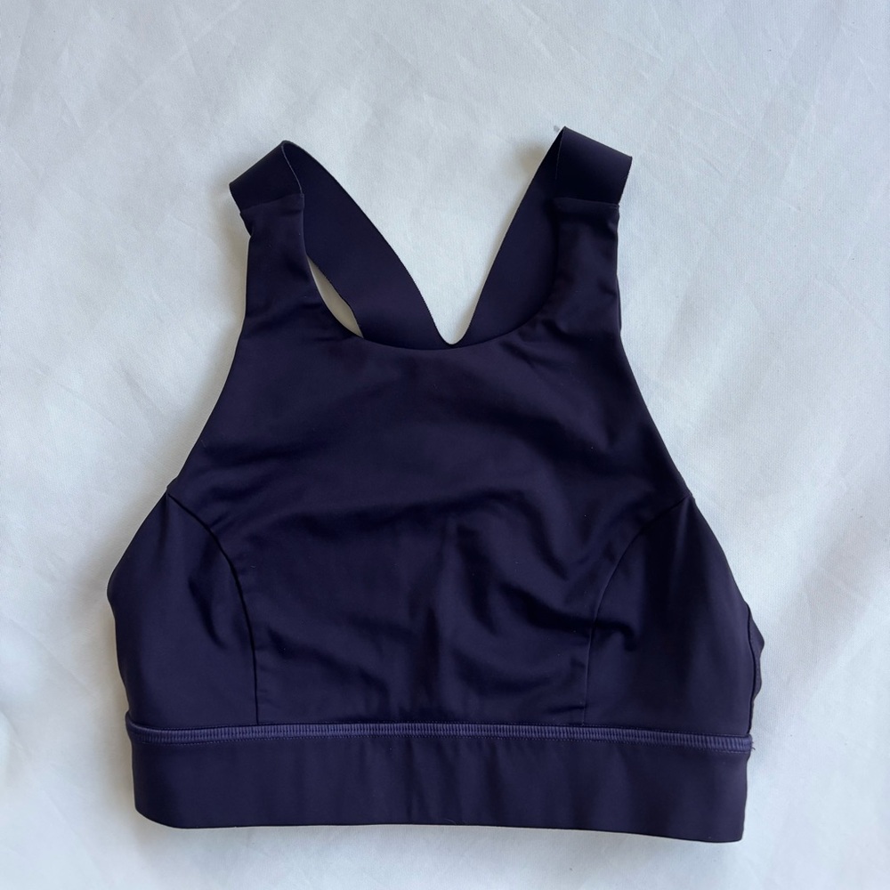 Lululemon fast & free bra size 4 black grape